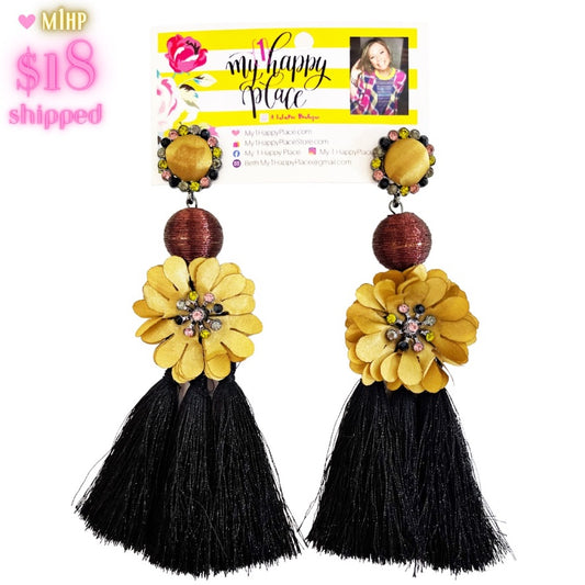 Flower Tassel Earring