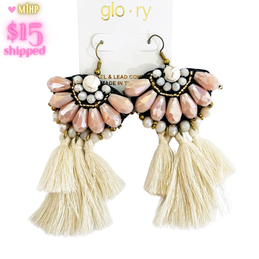 Beaded Tassel Earring